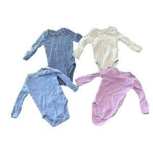 HONEST BABY CLOTHING COMPANY Set of 4 organic cotton long sleeve onesies